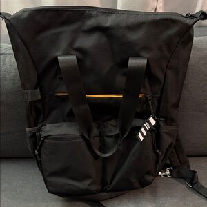 IKEA Utility Backpack with Yellow Accent